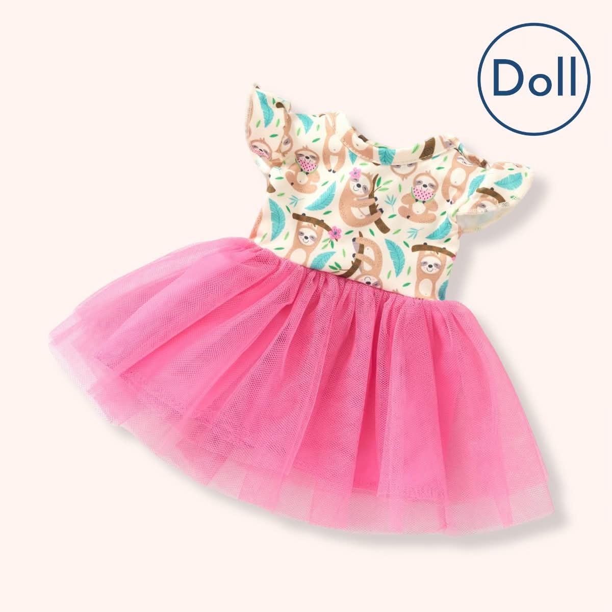 Summer Sloths Doll Dress