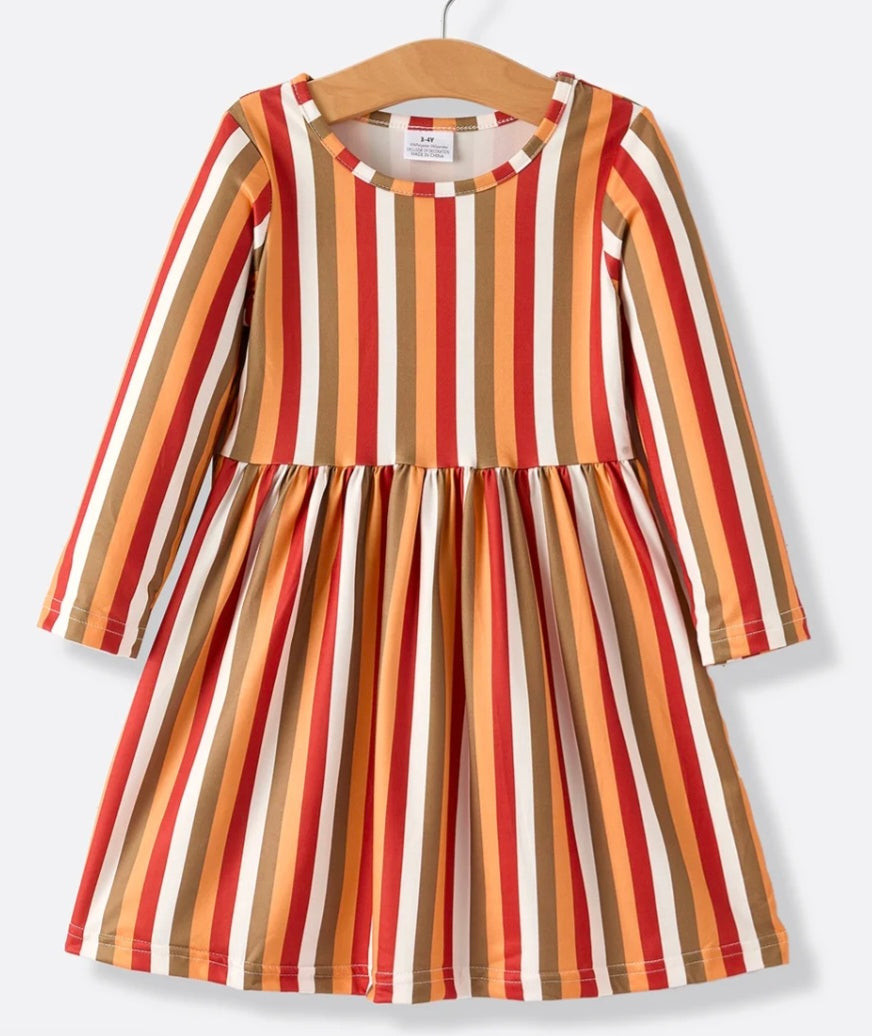 Thanksgiving Fall Strip Dress