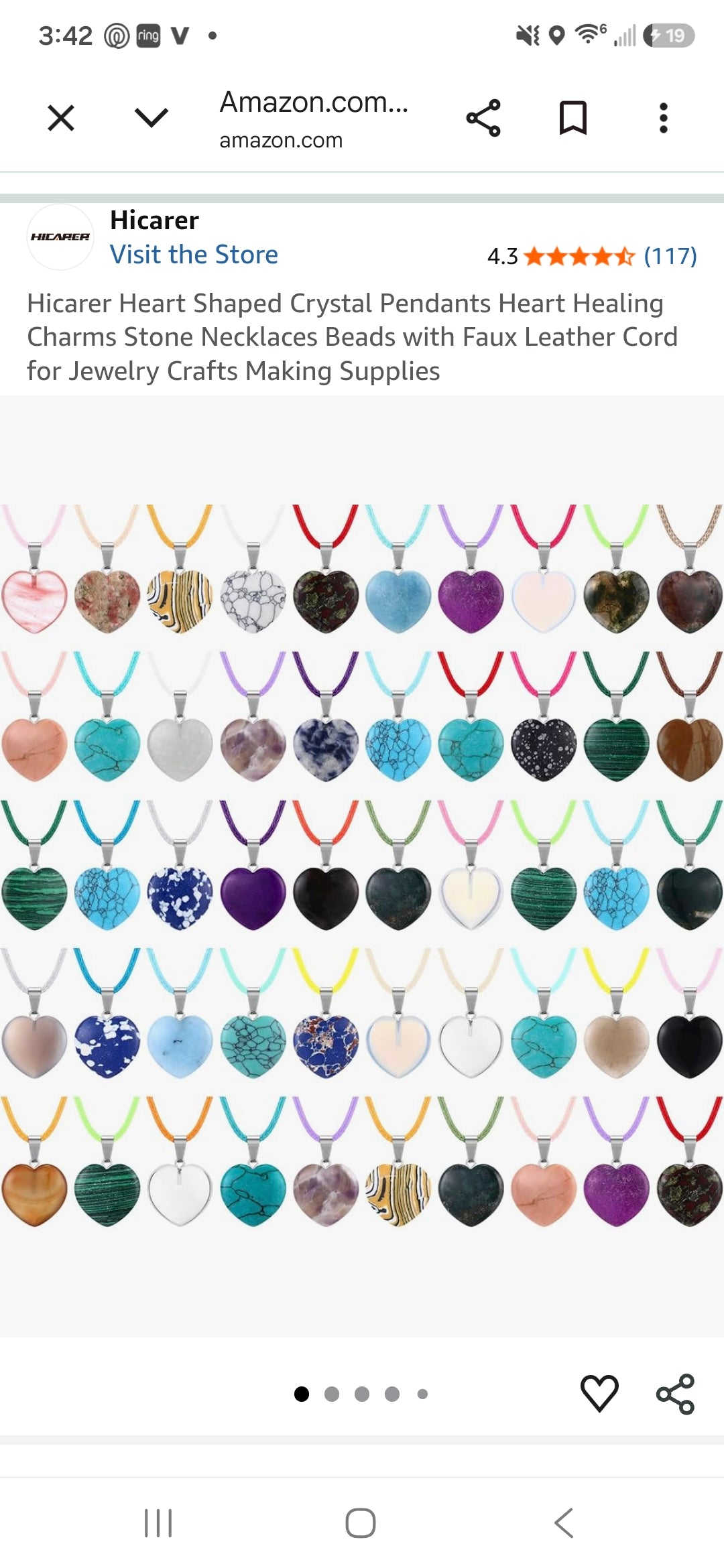 Heart bead necklace