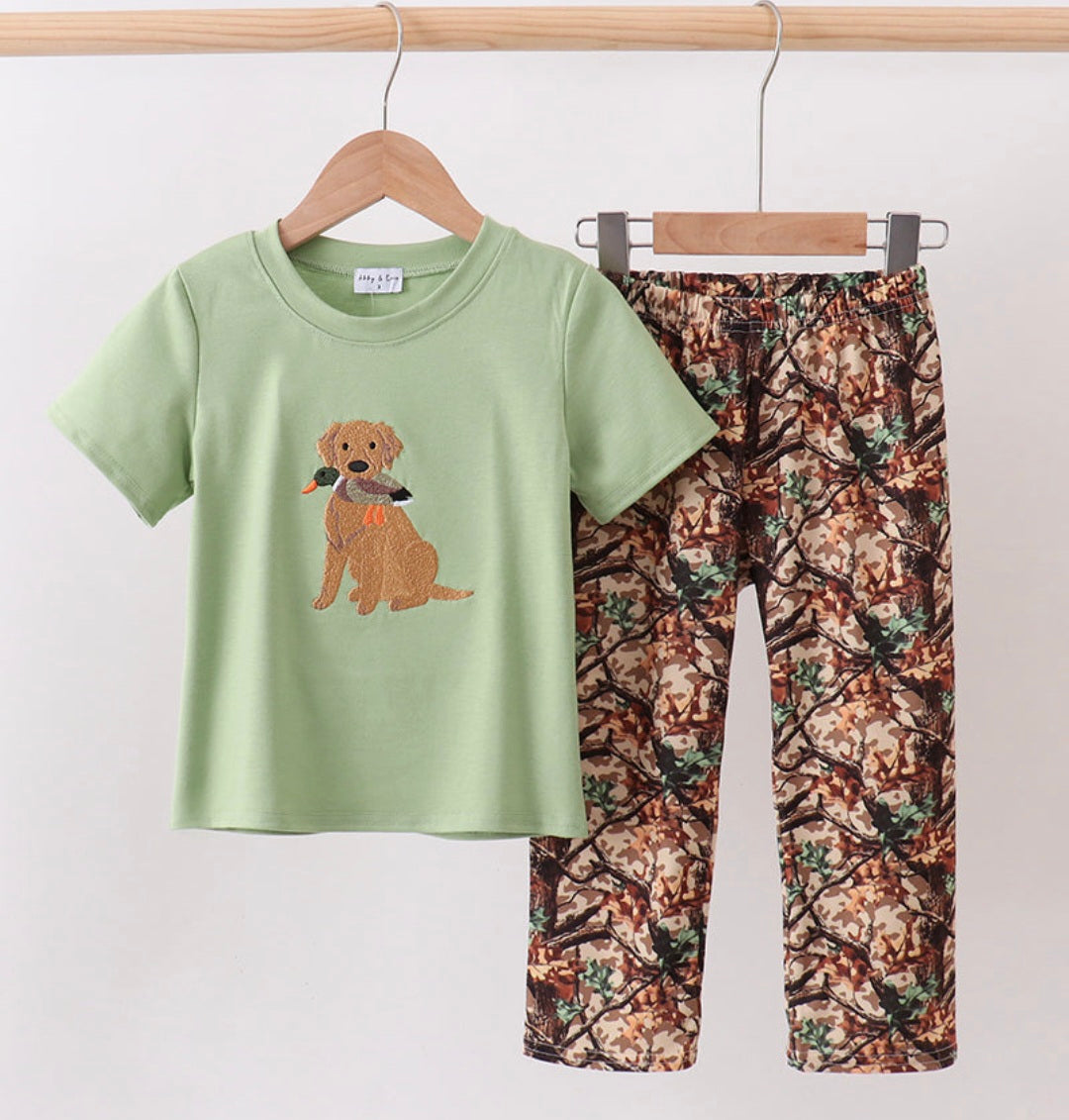 Camouflage Dog Hunting Pants Set