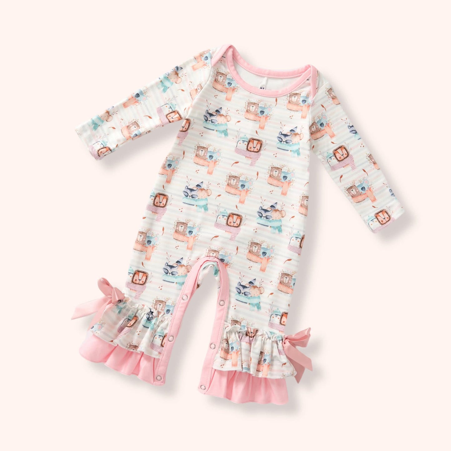 Cozy Critters Girls Romper