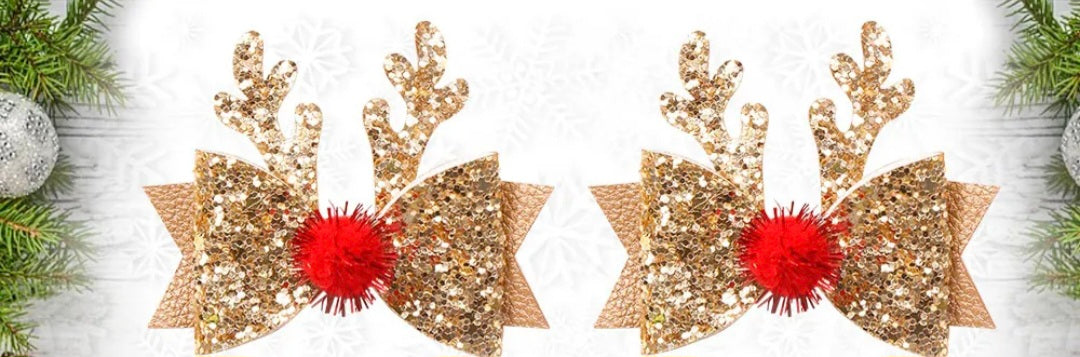 Gold Antler Hairbows