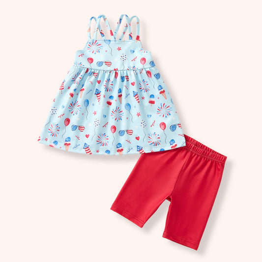 USA All Day Shorts Set