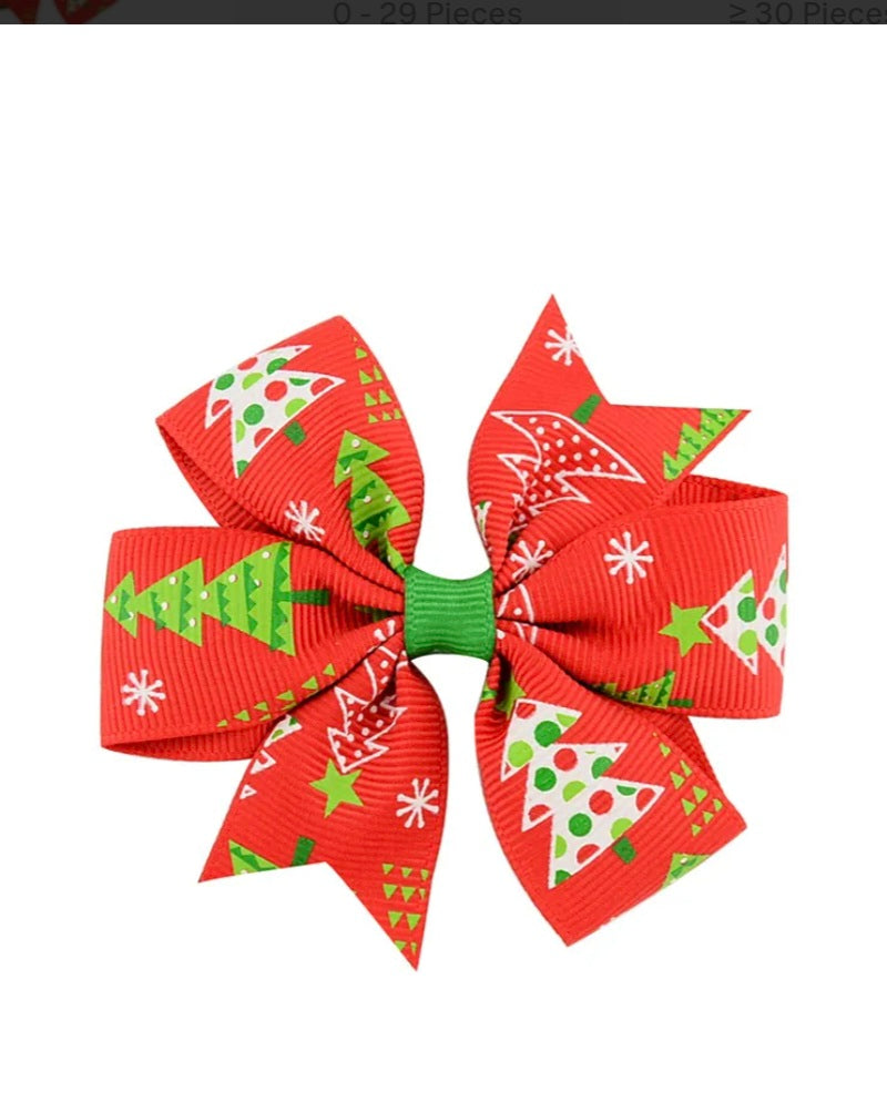 Red Christmas Hairbows