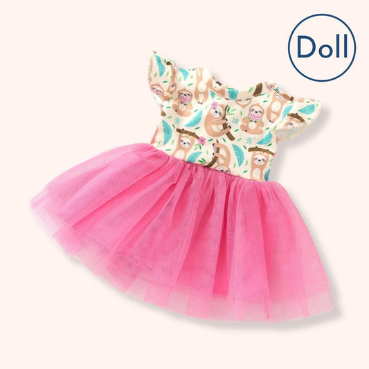 Summer Sloths Doll Dress