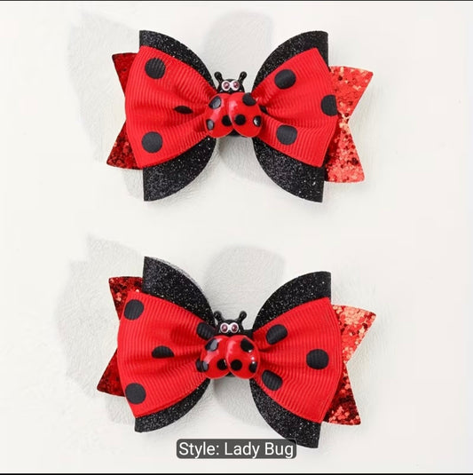 Ladybug Hairbows