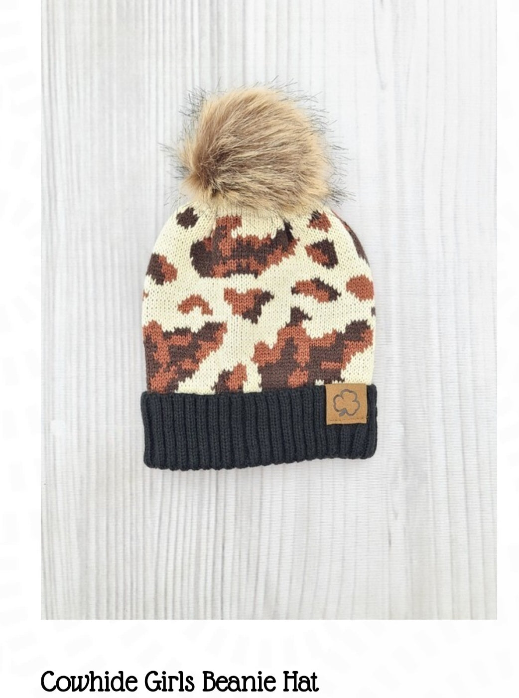 Cow hide hat