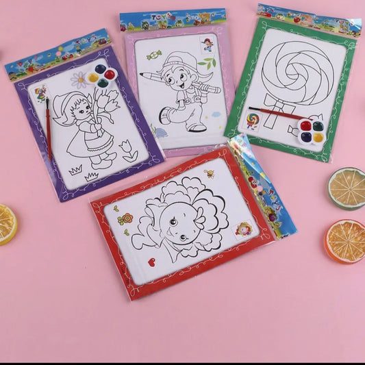 Kids Watercolor Paint set with Paint and brush