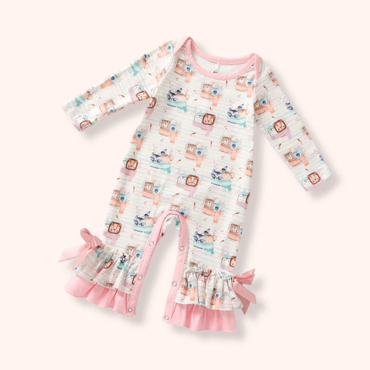 Cozy Critters Girls Romper