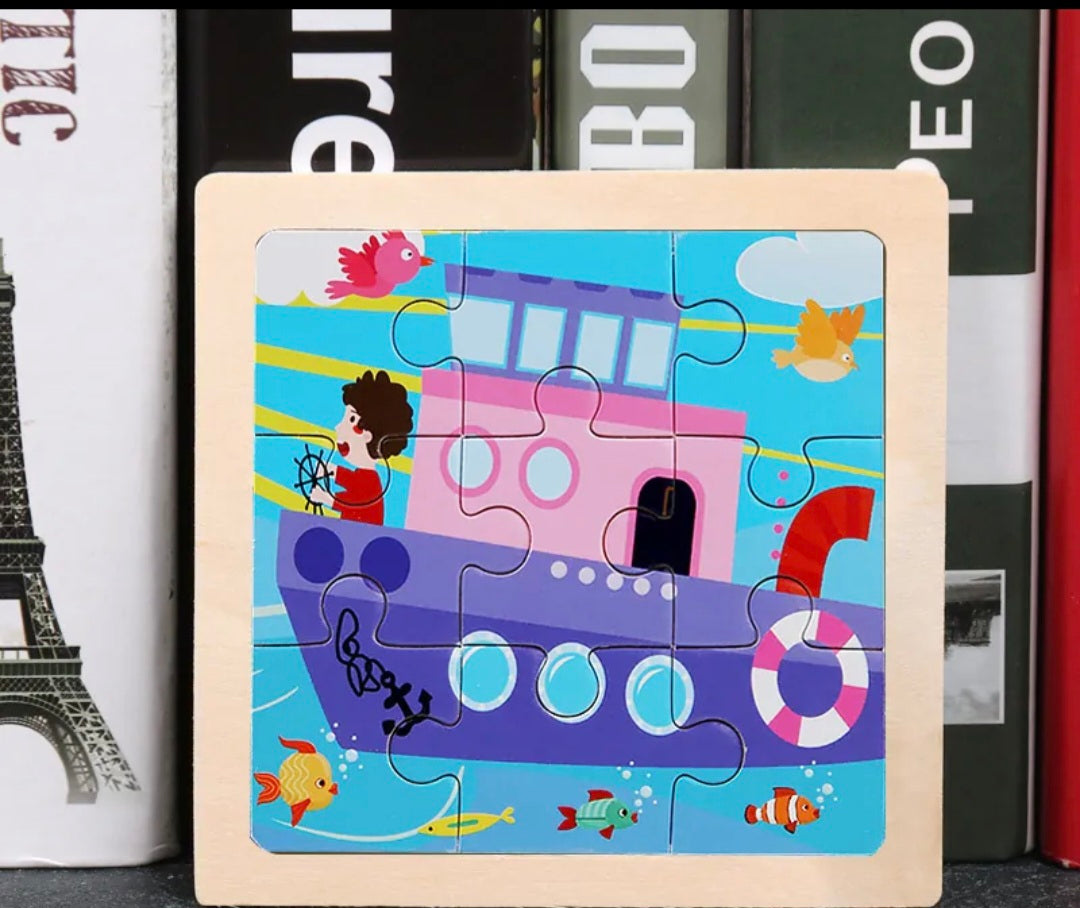 Wooden Puzzle Small 9 pieces