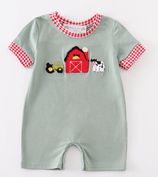 Green Farm Romper