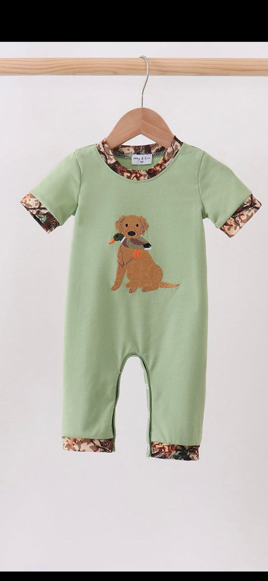 Hunting Dog  Boys Romper