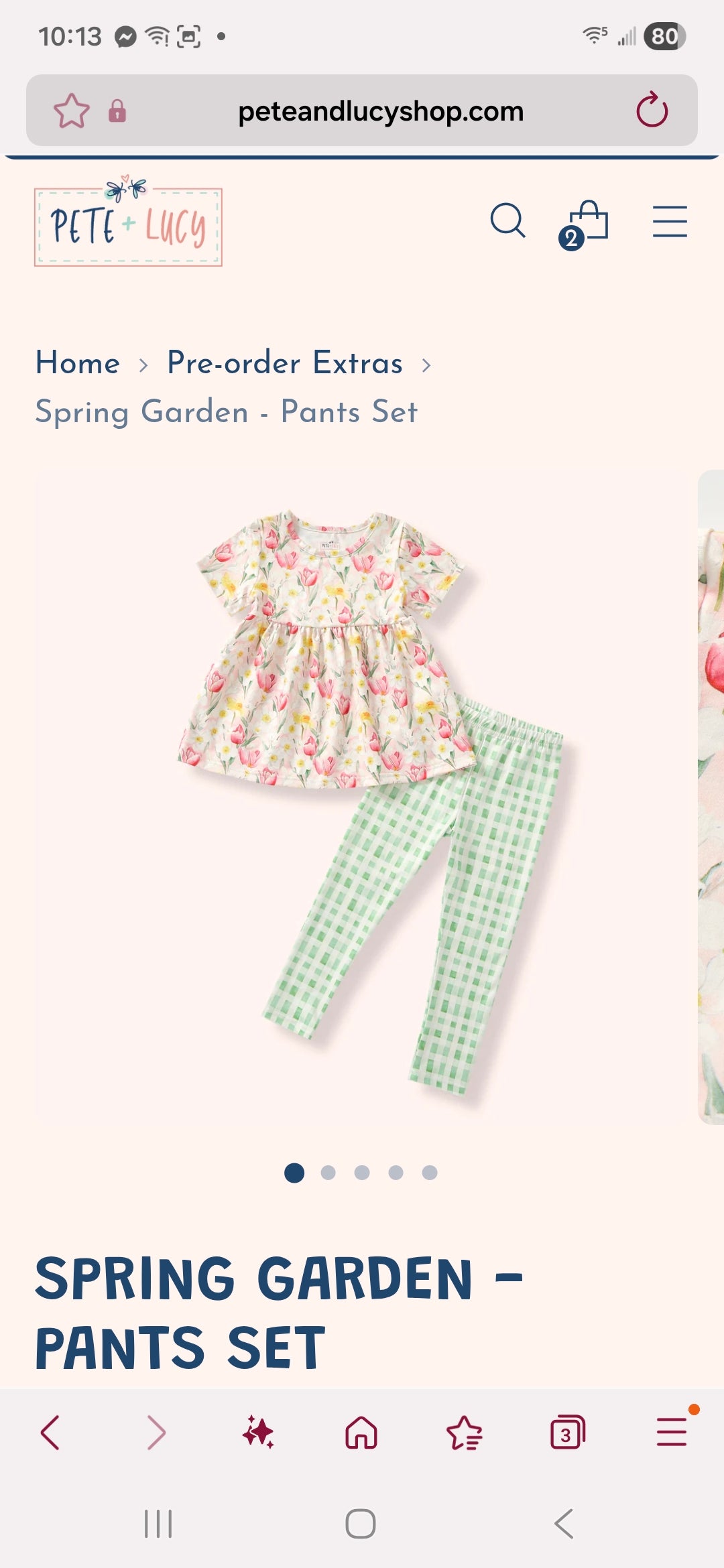 Spring Garden pants set
