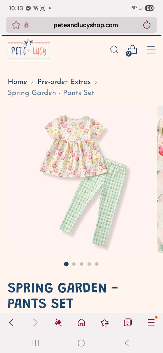 Spring Garden pants set