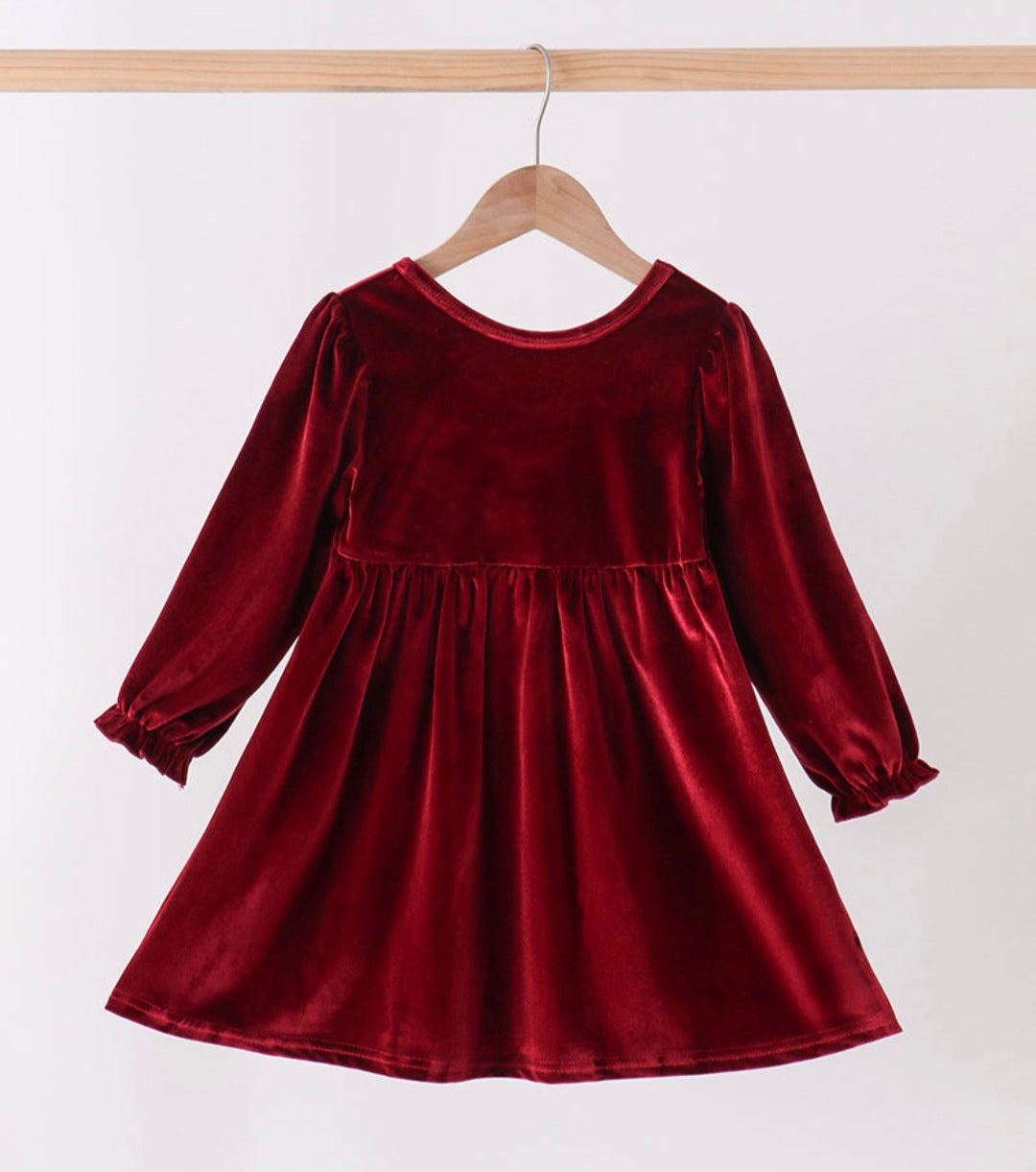 Maroon Velvet Dress