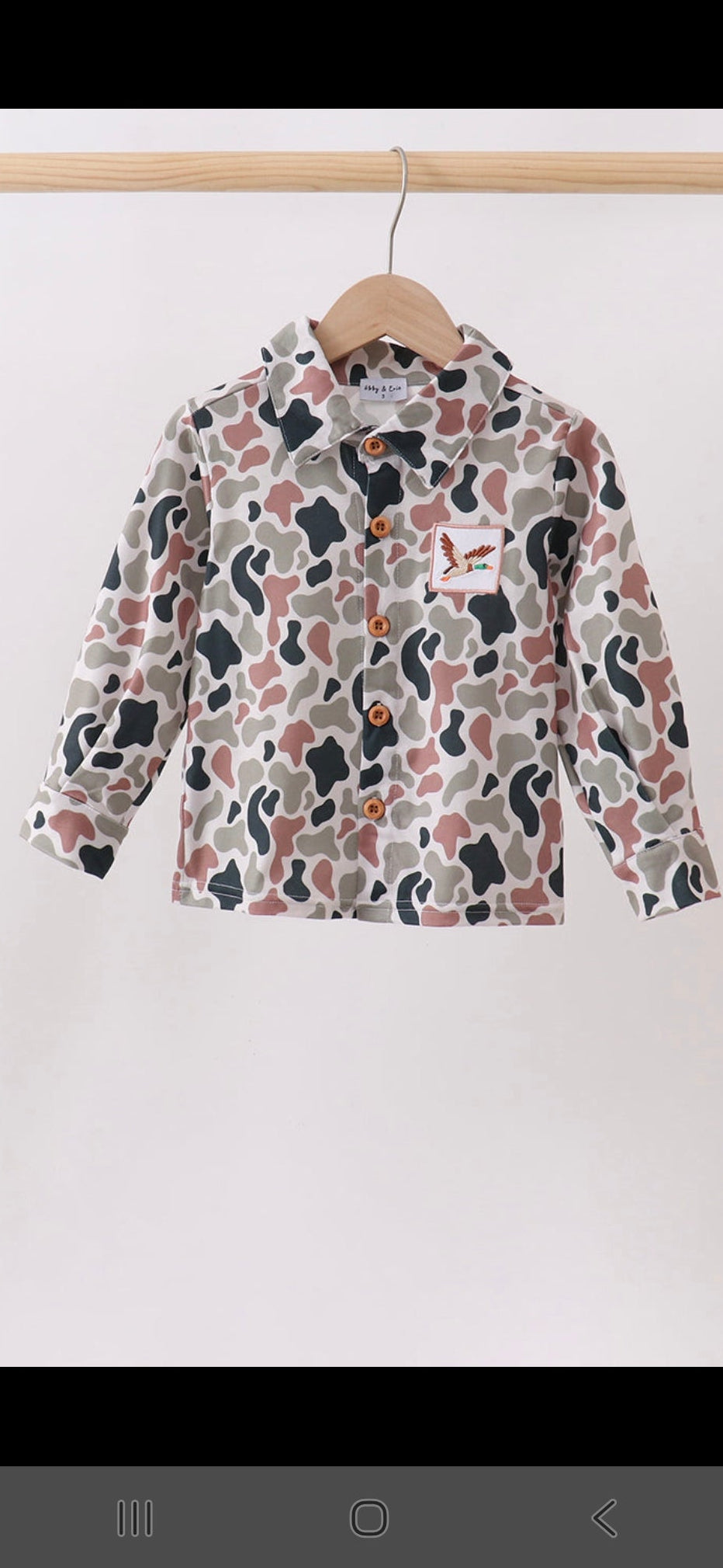Camo Duck Boys Button down Shirt