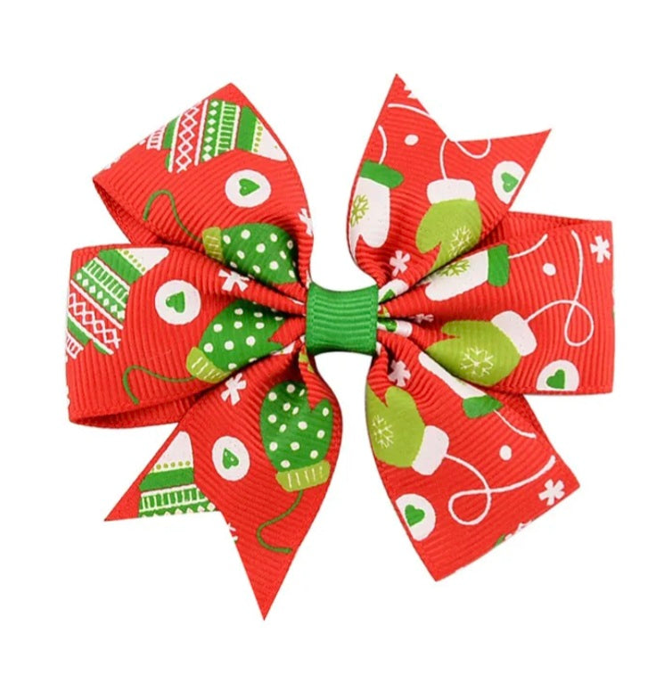 Red Christmas Hairbows