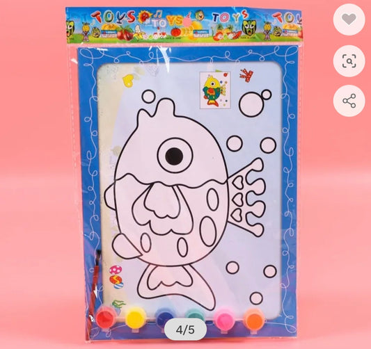 Kids Paint set with acrylic paint and brush