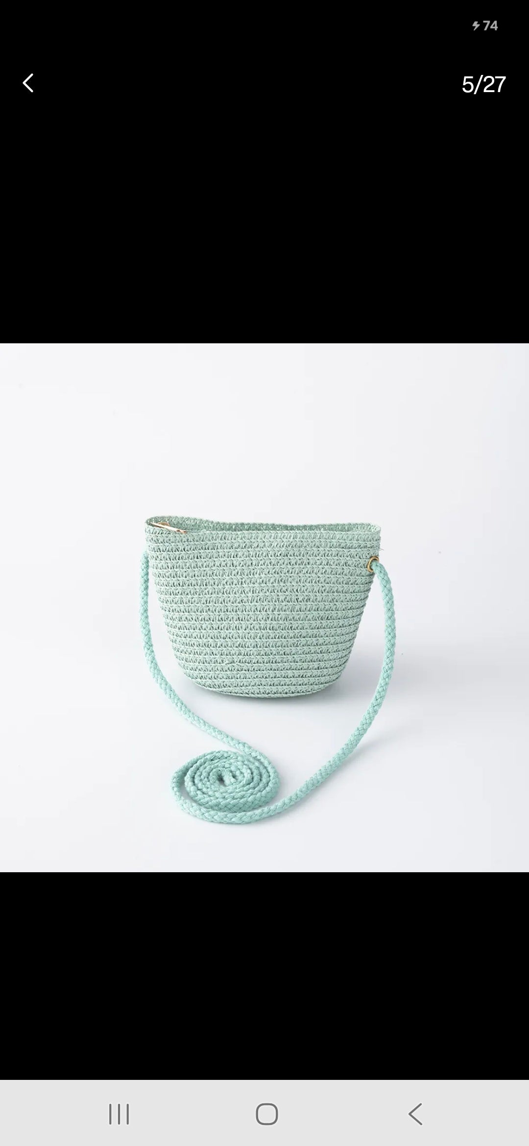 Kids small straw wooven Purse